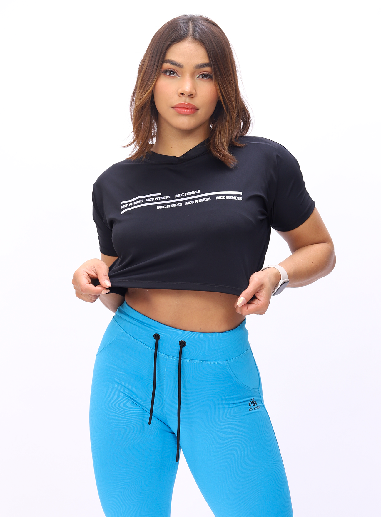 T-shirt Crop Mcc Fitness - Negro